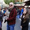 Michael Chiklis Christmas shopping with his family and his dog in Hollywood.Los Angeles.