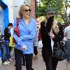 Stephanie Pratt doing last minute Christmas shopping with a friend in Hollywood .Los Angeles.