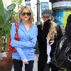 Stephanie Pratt doing last minute Christmas shopping with a friend in Hollywood .Los Angeles.