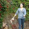 Sophia Bush 
spotted walking her one-eyed dog near her home..