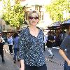 Jane Lynch goes shopping at Nordstrom with a friend in Hollywood..