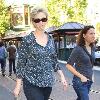 Jane Lynch goes shopping at Nordstrom with a friend in Hollywood..