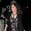 Anna Friel
 leaving the Royal Haymarket Theatre with a friend, wearing a black flower printed dress after her evening performance of 'Breakfast at Tiffany's'.
