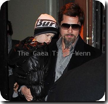 Angelina Jolie and son Maddox, leaving the Broadway showing of 'Mary Poppins.