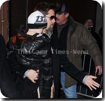 Angelina Jolie and son Maddox, leaving the Broadway showing of 'Mary Poppins.