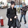 Ashlee Simpson-Wentz
arriving at her Manhattan residence while wearing all black.