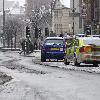 Snow in the UK
slow traffic through the town.