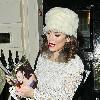 Anna Friel leaves the Royal Haymarket Theatre in a white fur hat and wearing a white crochet dress, during a snowy night after her evening performance of 'Breakfast at Tiffany's' London. Anna Friel leaves the Royal Haymarket Theatre in a white fur hat and wearing a white crochet dress, during a snowy night after her evening performance of 'Breakfast at Tiffany's' London.