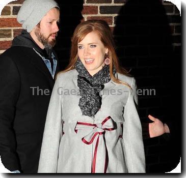 Amy Adams arrives at the Ed Sullivan Theater to appear on the 'Late Show With David Letterman' New York City.