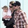 Nicole Kidman and Keith Urban with their daughter, Sunday Rose, arrive at LAX airport on a Qantas flight from Sydney. Los Angeles.