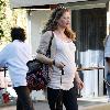 Rebecca Gayheart out shopping with friends while looking heavily pregnant. Los Angeles.