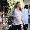 Rebecca Gayheart out shopping with friends while looking heavily pregnant. Los Angeles.