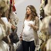 Rebecca Gayheart out shopping with friends while looking heavily pregnant. Los Angeles.