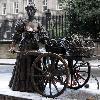 The Molly Malone statue in Grafton Street
Freezing temperature and light dusting of snow in Dublin City Centre causes severe disruption to flights and bus services..