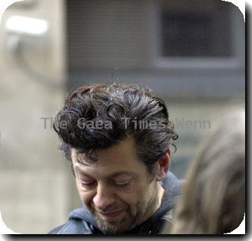 Andy Serkis who played Gollum in 'Lord Of The Rings' and Ian Dury in his new film 'Sex & Drugs & Rock & Roll' pictured outside the BBC Radio 2 studios. London.