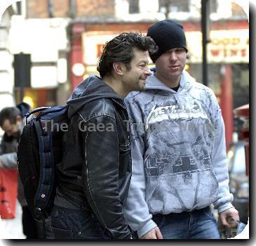Andy Serkis who played Gollum in 'Lord Of The Rings' and Ian Dury in his new film 'Sex & Drugs & Rock & Roll' pictured outside the BBC Radio 2 studios. London.