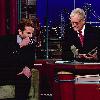 Bradley Cooper
looks at the eraser that was in his mug of water while promoting the DVD release of his comedy 'The Hangover' on CBS' 'Late Show With David Letterman'
USA