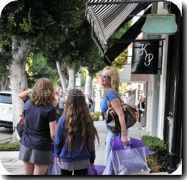 Melanie Griffith and her daughter Stella Griffith seen shopping in Beverly Hills Los Angeles.