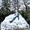 Atmosphere
 statue of the legendary Irish playwright, poet and author Oscar Wilde is covered in snow in Merrion Square park.