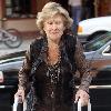 Actress Cloris Leachman enters a Medical building with her walker and leaves without itBeverly Hills.