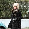 Trinny Woodall 
wrapped up an a warm coat and a Russian style fur hat
makes her way home after taking her children to school
London, England - 11.01.10
Credit Mandatory:IANS- WENN