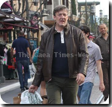 Stephen Fry
 out shopping in Hollywood..