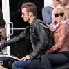 Singer/Actress Christina Aguilera and Cam Gigandet on the set of their new movie 'Burlesque' West Hollywood.