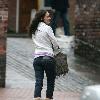 **Exclusive** Michelle Keegan outside Granada Studios without her hair and make-up done Manchester.