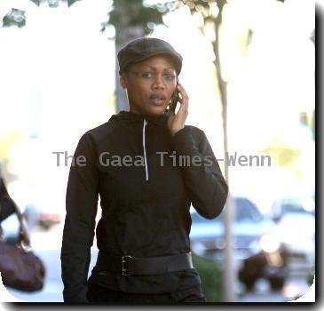 Theresa Randle out and about talking on her mobile phoneLos Angeles.