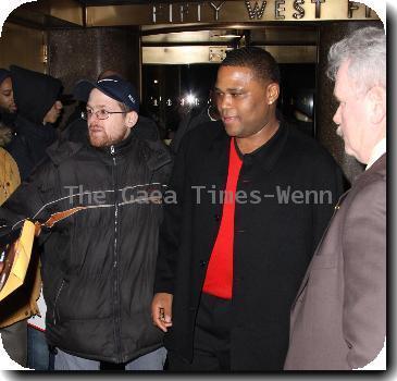 American actor Anthony Anderson leaving NBC studiosNew York City.