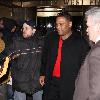 American actor Anthony Anderson leaving NBC studiosNew York City.