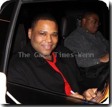 American actor Anthony Anderson leaving NBC studiosNew York City.