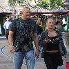 Former UFC light heavyweight champion Chuck Liddell out shopping in Hollywood with a companion.