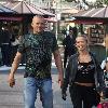 Former UFC light heavyweight champion Chuck Liddell out shopping in Hollywood with a companion.