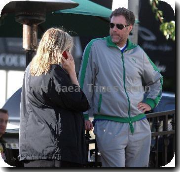 Will Ferrell and Viveca Paulin
 outside the Urth Caffe in West Hollywood..