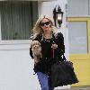 Ashley Tisdale leaving Byron & Tracey salon with her dog Maui.