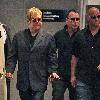 Sir Elton John and husband David Furnish
 shopping at Dolce & Gabbana in Beverly Hills.