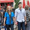 Adam Gregory takes his girlfriend to the movie theater in Hollywood. Los Angeles, California.