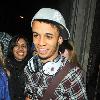 JLS singer Aston Merrygold was mobbed by dozens of female fans as he left the BBC Radio One studios after co-presenting wBBC Switch with Nick Grimshaw.