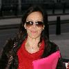 Arlene Phillips 
leaving her hotel.