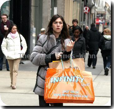 Charlotte Gainsbourg 
out shopping in Soho.