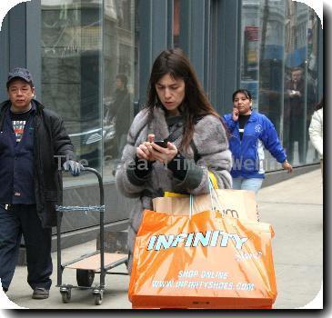 Charlotte Gainsbourg 
out shopping in Soho.