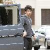 Joe Jonas arrives at his house in Los Feliz after working out.