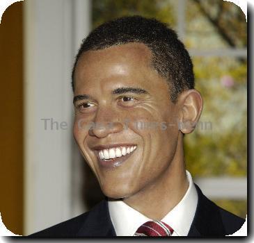 Barack Obama (Waxwork)
A waxwork of Michelle Obama is unveiled at Madame Tussauds next to a waxwork of her husband US President Barack Obama. The First Lady joins the waxwork of her husband, US President Barack Obama, in the Setting of The Oval Office..