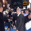 Dwayne Johnson 
outside the Ed Sullivan Theater for the 'Late Show With David Letterman'.