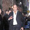 Dwayne Johnson 
outside the Ed Sullivan Theater for the 'Late Show With David Letterman'.