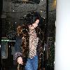 Nancy Dell'olio leaving San Carlo restaurant.