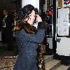 Nancy Dell'olio leaving San Carlo restaurant.