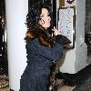 Nancy Dell'olio leaving San Carlo restaurant.