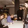 Biffy Clyro -  Simon Neil, James Johnston, Ben Johnston
promote and sign copies of their latest CD album 'Only Revolutions' at HMV.